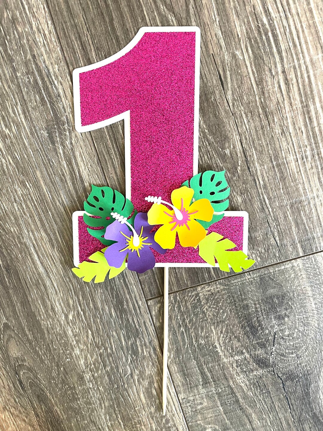 Hawaiian Cake Topper Tropical Themed Cake Topper Moana Etsy