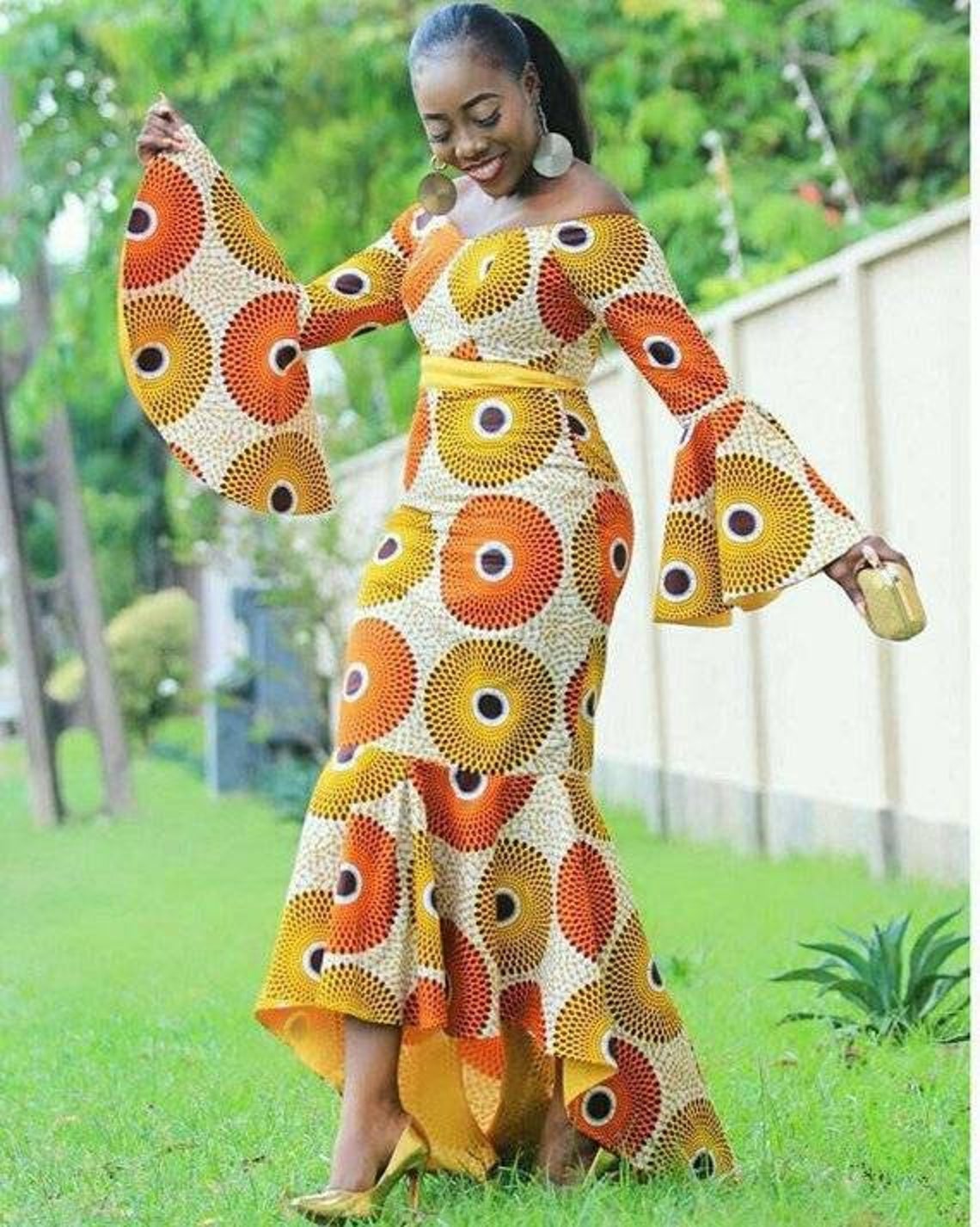 African High and Low Gown African Clothing for Women Ankara Etsy