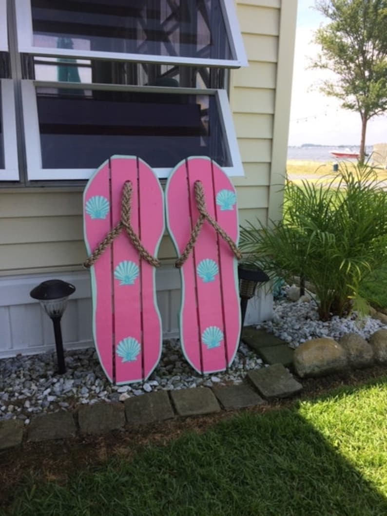 Flip Flop Shutters/Wall Hanging Handpainted options | Etsy