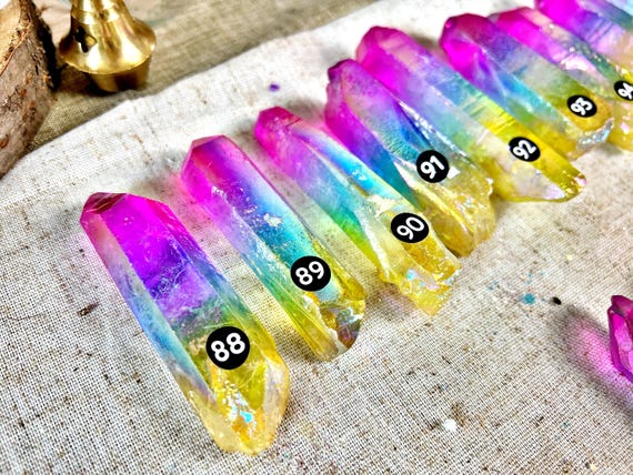 Pointes Brutes en Cristal Lémurien 3 Auras