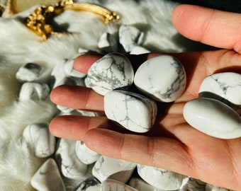 Pierre roulée de Howlite Naturelle du Brésil