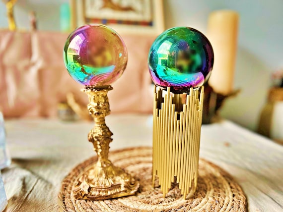 Sphère de Quartz Fumé Aura – Naturelle et Renforcée au Platine