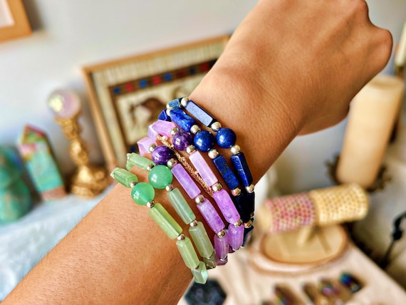 Bracelet "Riviera"  - Améthyste ou Aventurine