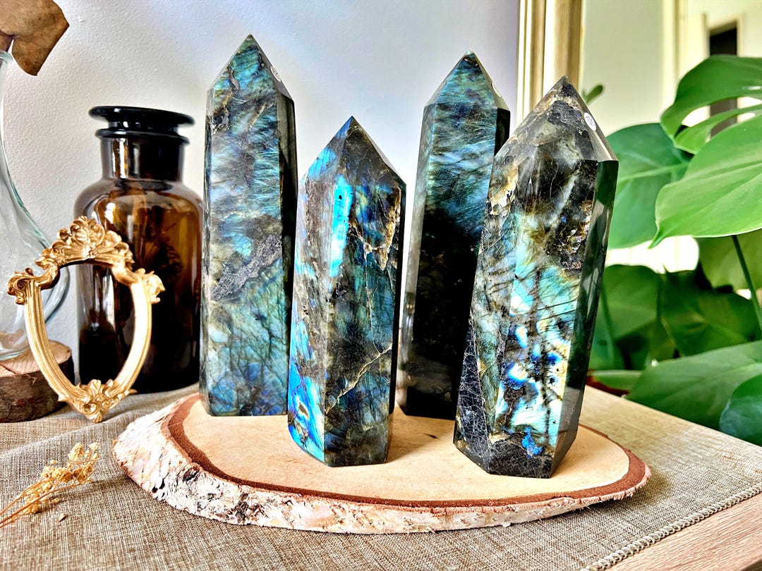 2 Labradorites Du Brésil Dites Bleues - 5 Mm, Naturelles, 0.74 Ct