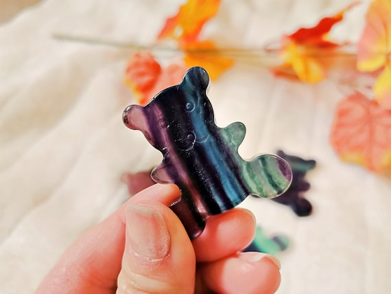 Ourson en Fluorite Naturelle pour Enfants