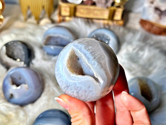 Sphères de Géodes d’Agate Naturelle