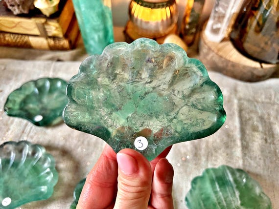 Bols Coquillage en Fluorite Verte