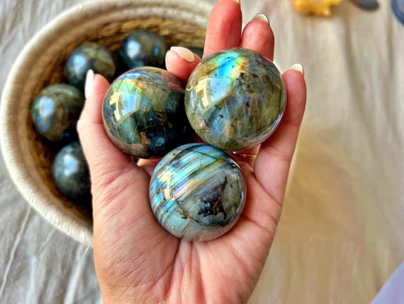 Sphères en Labradorite Naturelle du Brésil