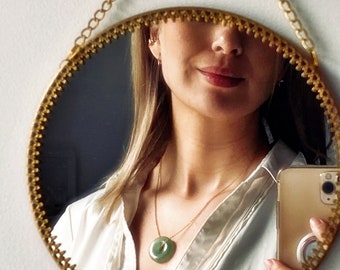 Collier "Harmonie" en quartz rose ou aventurine - Minimaliste - Pierre naturelle