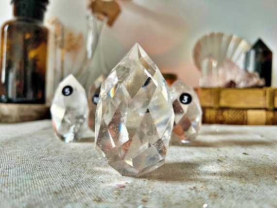 Cristal de Roche Facetté en Pointe