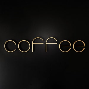 Coffee Sign Minimalist Wall Art, Kitchen Coffee Letters Wall Decor ...