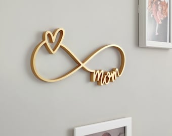 Infinite Love - Minimalist Wall Art Gift for Mom - Custom Mother's Day Gifts & More