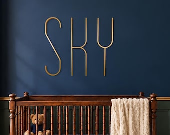 Large Wooden Letters for Wall- Heirloom Nursery Name Sign, Custom Newborn Gift