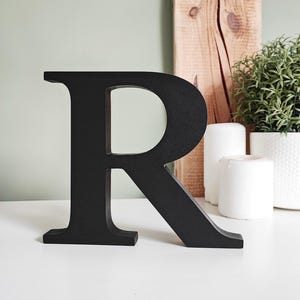 Custom Painted Wood Letter, Freestanding Initial, Desk Decor