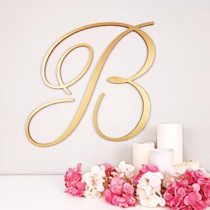 Letras grandes de boda para decoración de fondo o pared, letras de madera decorativas para decoración de recepción de ceremonia, letras de madera grandes cursivas