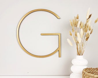 large wooden letters for wall decor, modern gold wood letters bedroom wall decor over the bed, wedding wooden monogram personalized gift