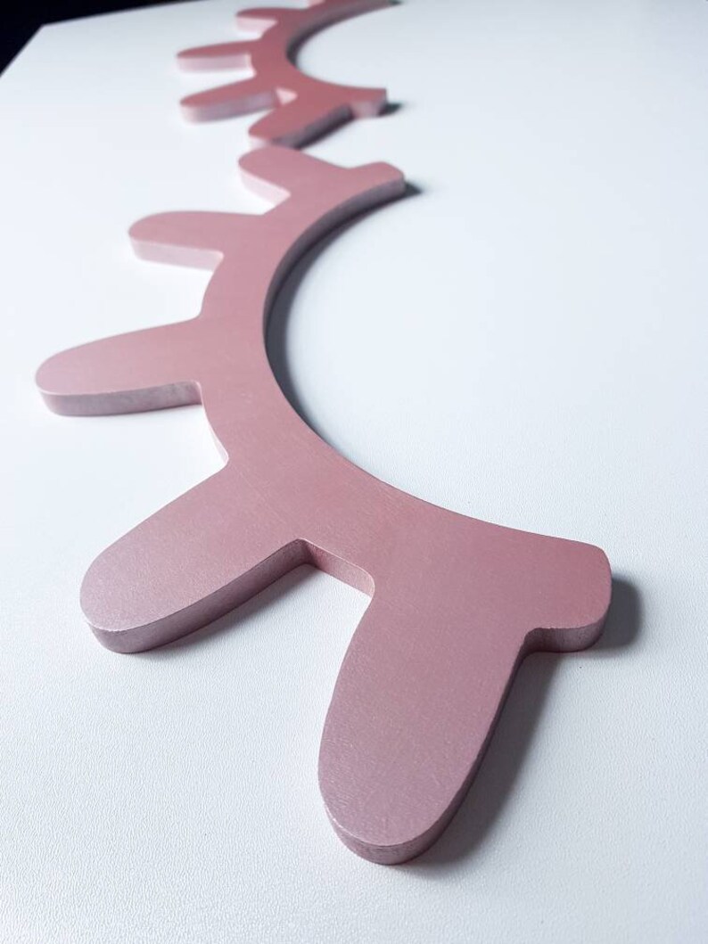 Wooden 3d Eyelashes Girls Bedroom Wall Decor Over the Bed Etsy