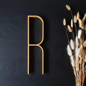 Decorazione murale iniziale moderna di metà secolo, lettere in legno individuali per parete, lettere in legno personalizzate per parete, lettera con nome per bambini regalo personalizzato