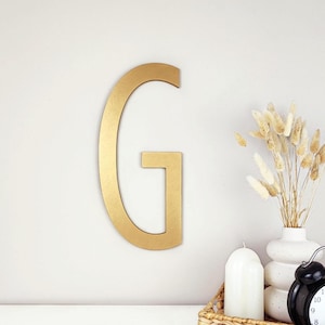 Letras grandes de parede acima da decoração da cama, arte de parede de quarto com letras de madeira, placa de monograma de letras de madeira personalizada, decoração moderna para casa, presente feito à mão