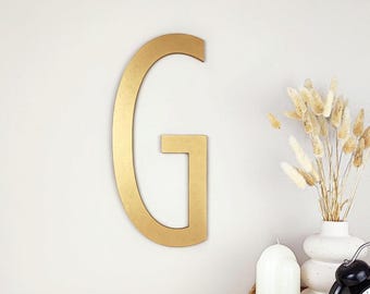 large wall letters above bed decor, wooden letters bedroom wall art, personalized wood letter monogram sign, modern home decor hadmade gift