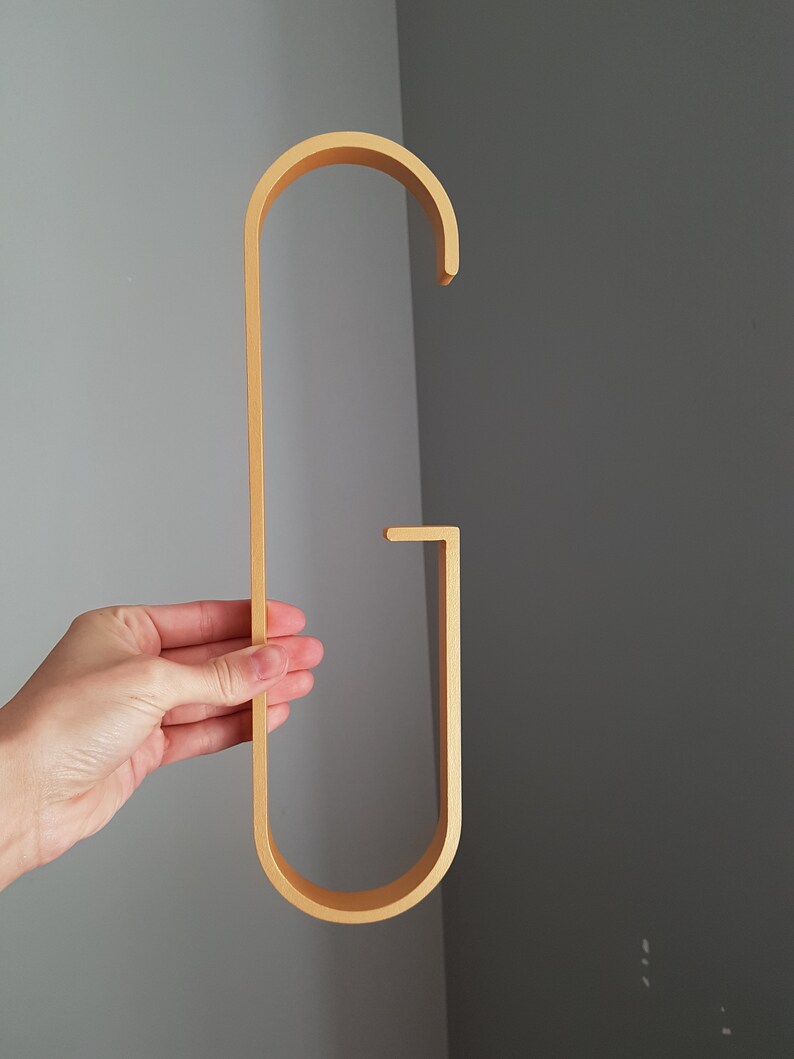 Large Wooden Letters for Wall Mid Century Modern Decor Etsy