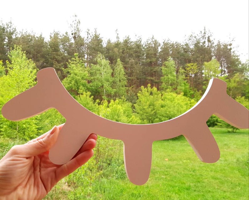 Large Wood Eyelash Nursery Wall Decor Wooden Sleepy Eyes Set Etsy