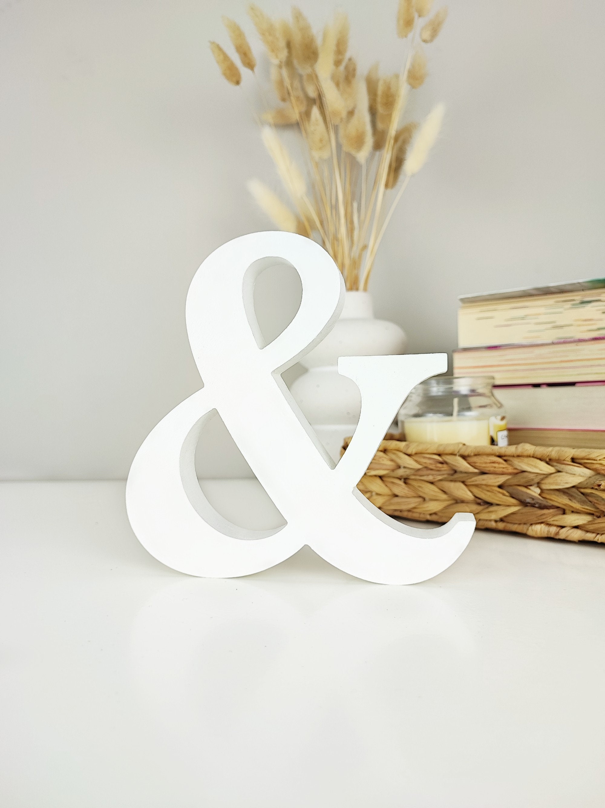 Wooden Love Sign Block Letters for Wall Decor - Rustic Standing