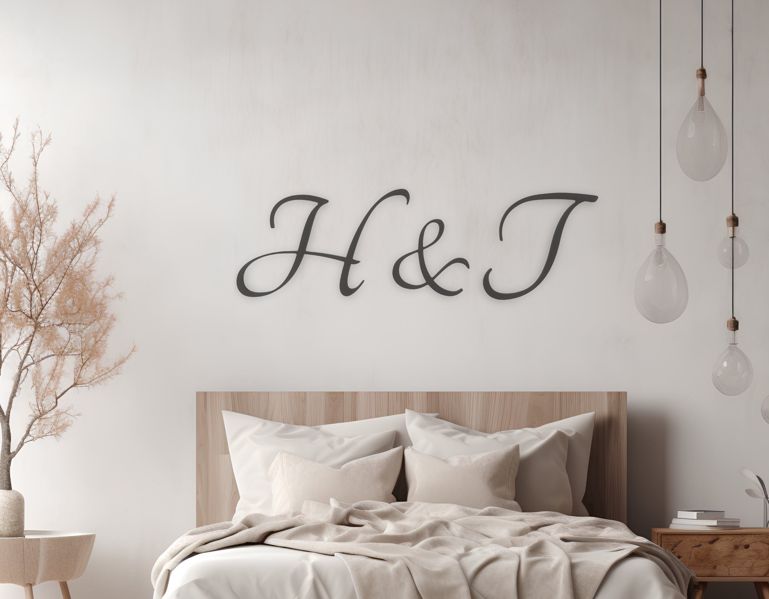 Large Name Wooden Letters for Wall Decor, Wood Modern Wall Letters
