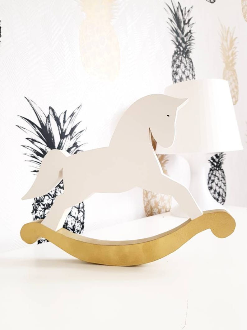 Wooden Rocking Horse Home Decor Housewarming Gift Personalized Etsy