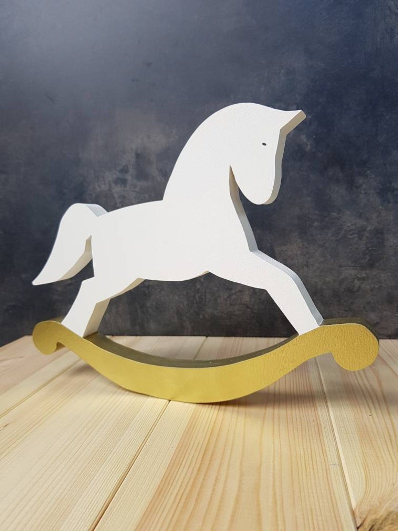 Wooden Rocking Horse Home Decor Housewarming Gift Personalized Etsy