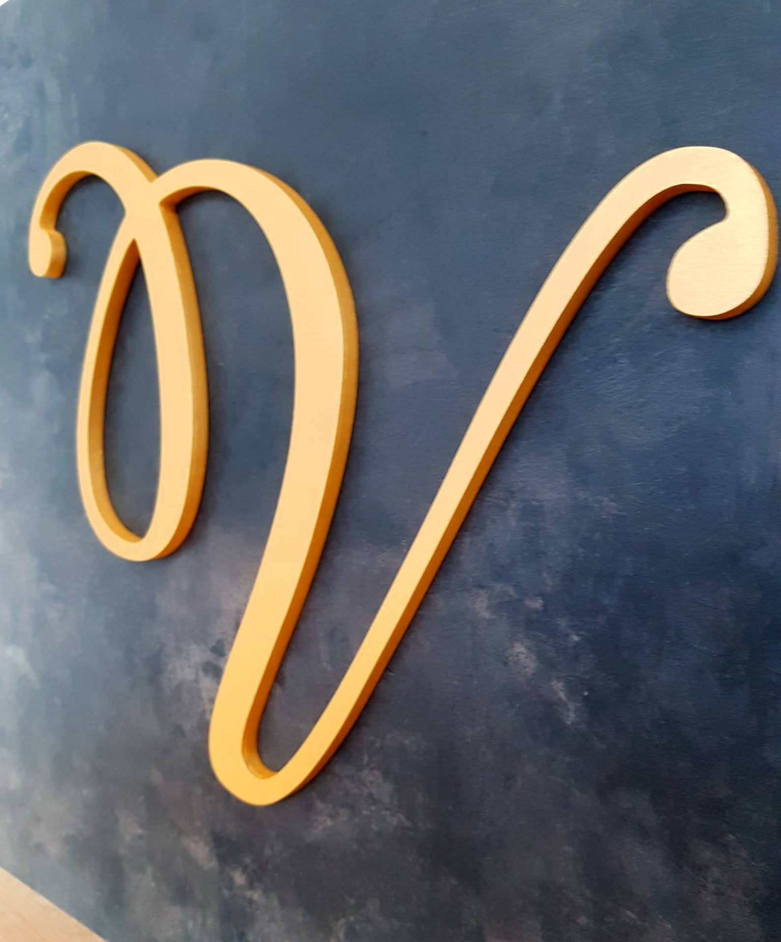 Gold Decorative Wall Letters for Wall Large Wooden Baby Etsy