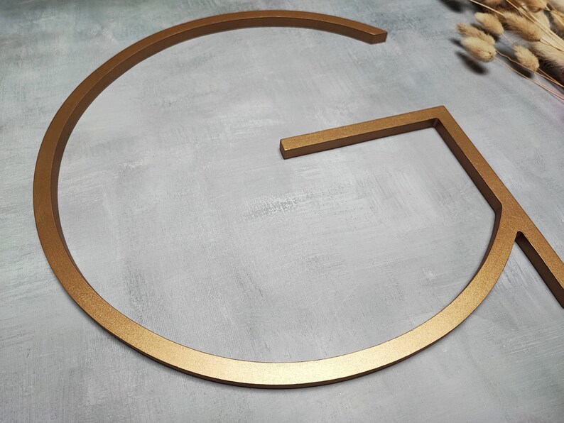 Large Wooden Letters for Wall Decor Modern Gold Wood Letters Etsy