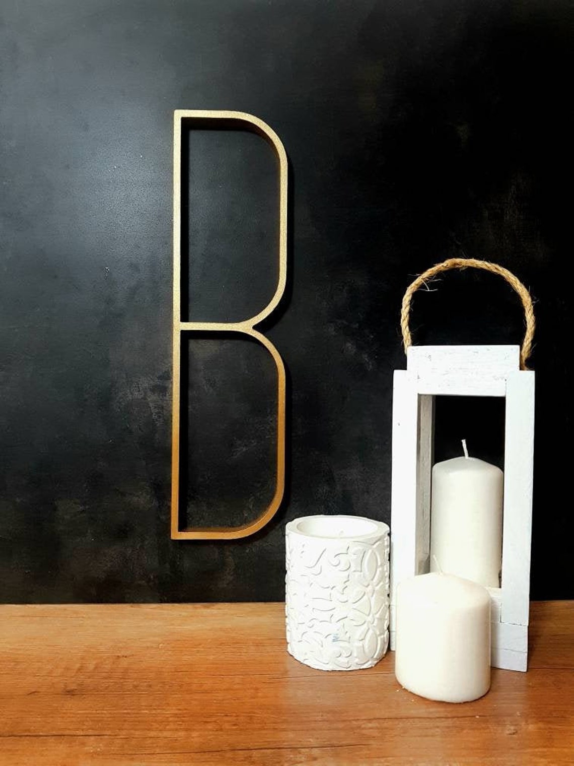 Large Wooden Letters for Wall Mid Century Modern Decor Wood Etsy