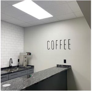 Modern Coffee Sign – Wooden Letters, Mid Century Decor for Home, Office or Cafe image 8