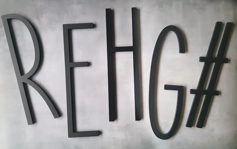 Modern Wood Letters for the Wall Above the Bed Decor Large Etsy