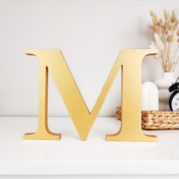 decorative standing letter shelf decor, freestanding letter custom apartment desk decor, wedding table centerpiece or unique gift