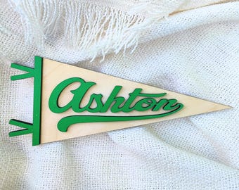 Personalized Wooden Name Flag – Dorm Door Decor, College Move In Gift