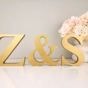 Letras personalizadas para mesa de boda: regalo personalizado para pareja, iniciales de madera independientes con letrero