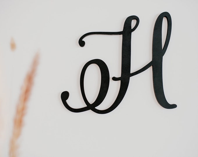 Large Wood Letter, Cursive Letter, Monogram, Large Single Letters ...