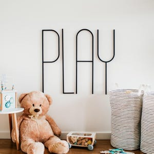 PLAY Zeichen für Spielzimmer-Wanddekor, individuelle Spiel-Holzbuchstaben Spielraumdekoration oder Spielzimmerdekor, individuelles Geschenk für Kinder oder Gamer