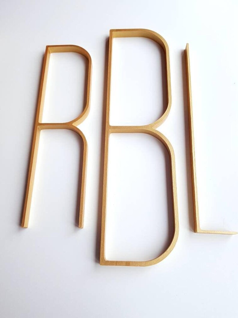 Modern Custom Wood Monogram - Mid Century Modern Wall Art, Above Bed ...