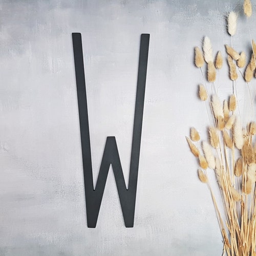 Large Wall Letters Black Wooden Letters Initial Wall Decor Etsy