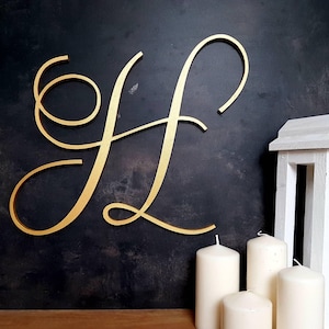 dekorativer Buchstabe Wanddekor, benutzerdefinierter Holzbuchstabe über dem Bett, Anfangswanddekor, Etikett mit Initial, personalisiertes Geschenk,