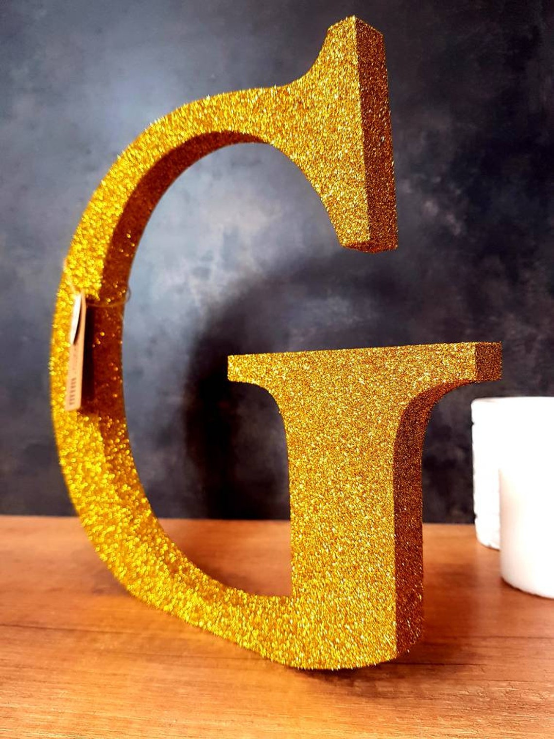 Large wood block letter alphabet wooden letters navy blue Etsy