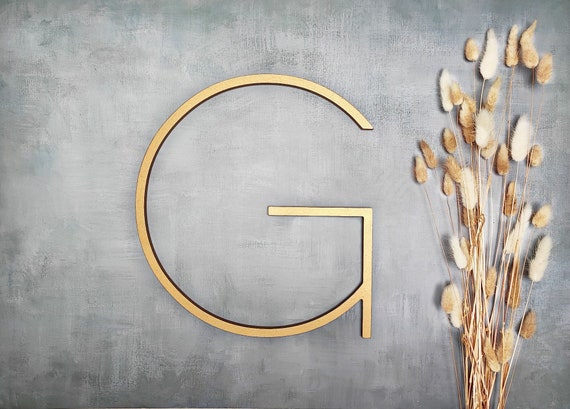 zuurgraad Huisje neutrale Grote houten letters voor wand decor moderne gouden houten - Etsy België