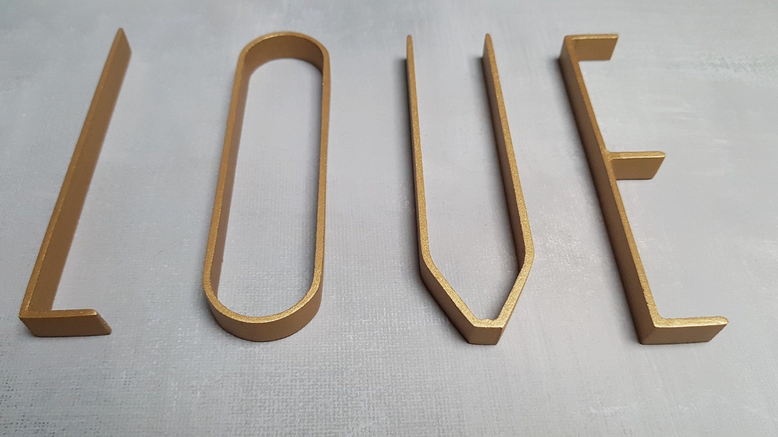 Love Sign Gold Accent Letters for Wall Large Wooden Love Mid Etsy