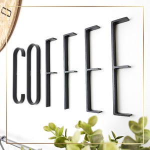 Modern Coffee Sign – Wooden Letters, Mid Century Decor for Home, Office or Cafe image 7