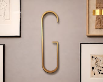 Minimalist Wooden Wall Letter – Personalized Initial for Gallery Wall Decor, Mid Century Modern Style Monogram Gift