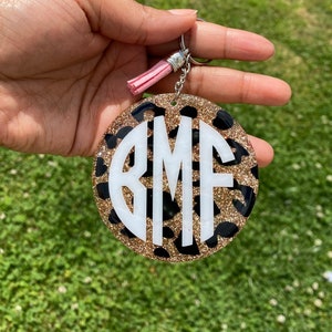 Cheetah Print Keychain, Cheetah Print, Keychain , Monogrammed Keychain , Personalized Keychain , Animal Print Keychain, Leopard Keychain