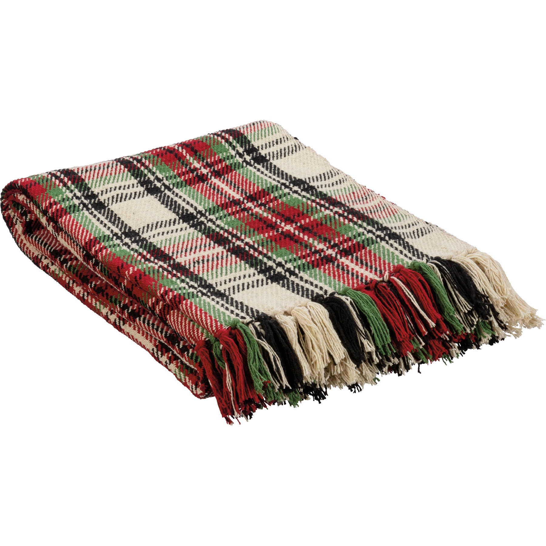Cozy Plaid Blanket Christmas Throw Blanket Plaid Cream Etsy